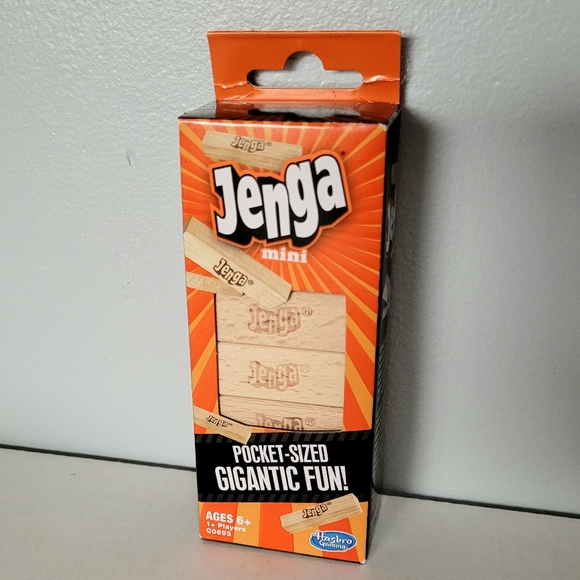 Set of 2 Mini Desk Games Jenga and Cornhole Fathers Day Gift - Picture 2 of 3